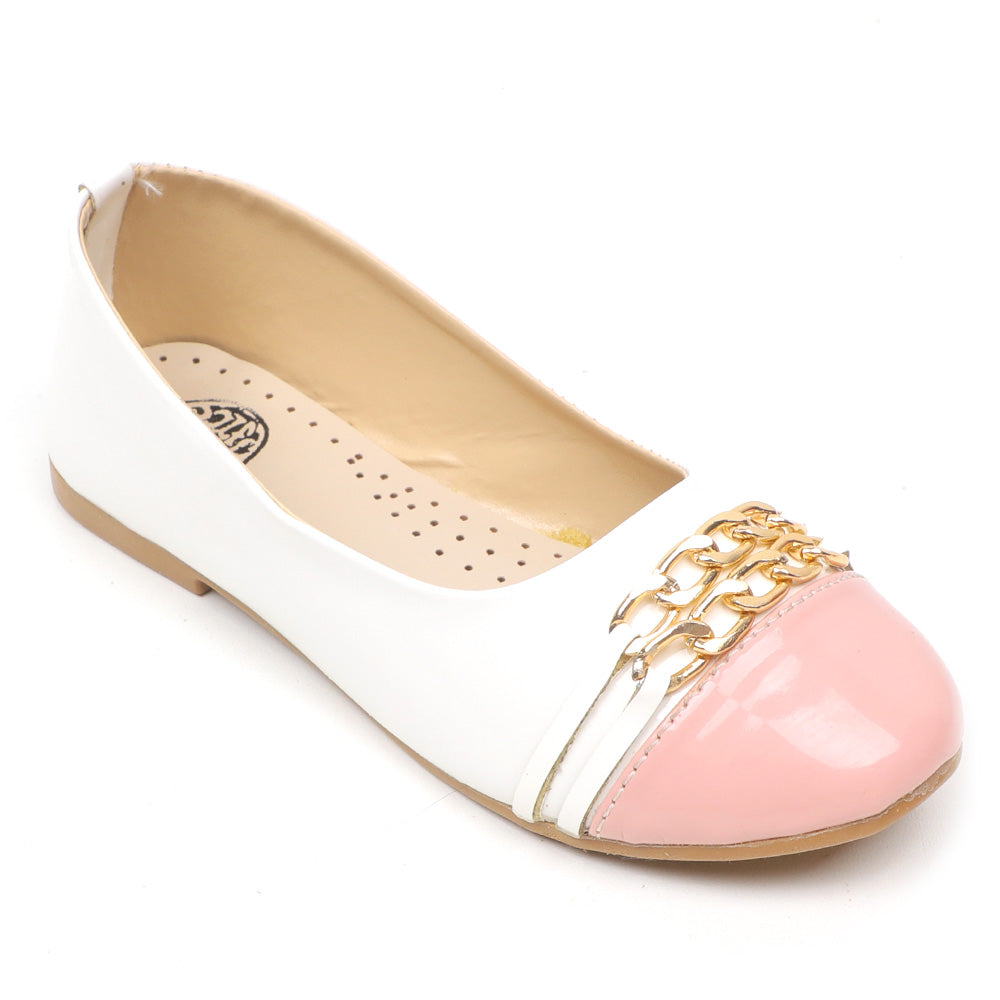 Girls Pumps 40-11 -White/Pink