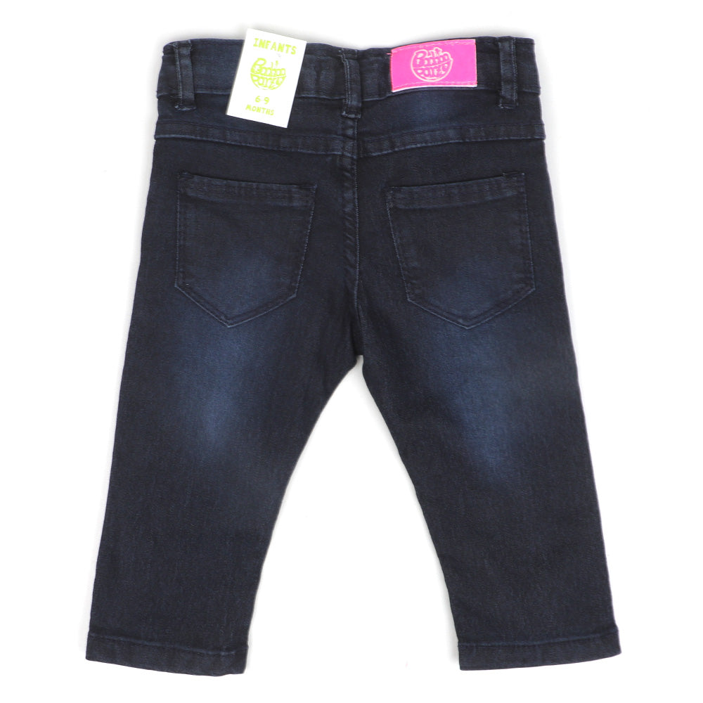 Infants Girls Pant Denim AOE Rainbow - Navy Blue