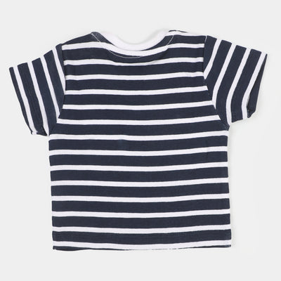 Infant Boys T-Shirt 3Pcs Stripe & Animal - Multi