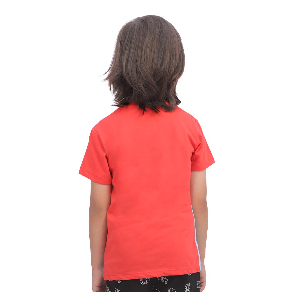 Boys T-Shirt H/S Drip - ORANGE/BLUE
