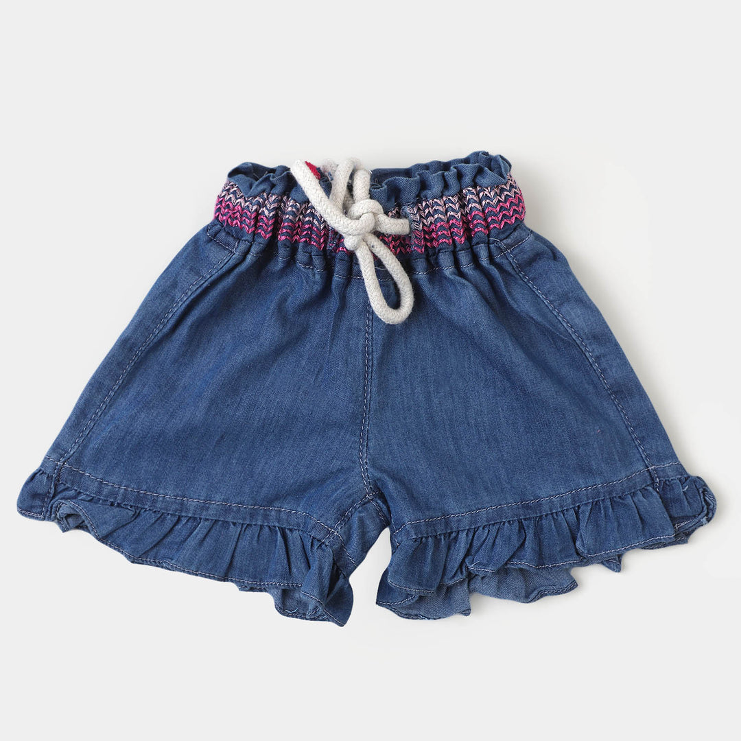 Infant Girls Denim Short - Mid Blue