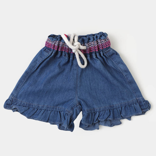 Infant Girls Denim Short - Mid Blue