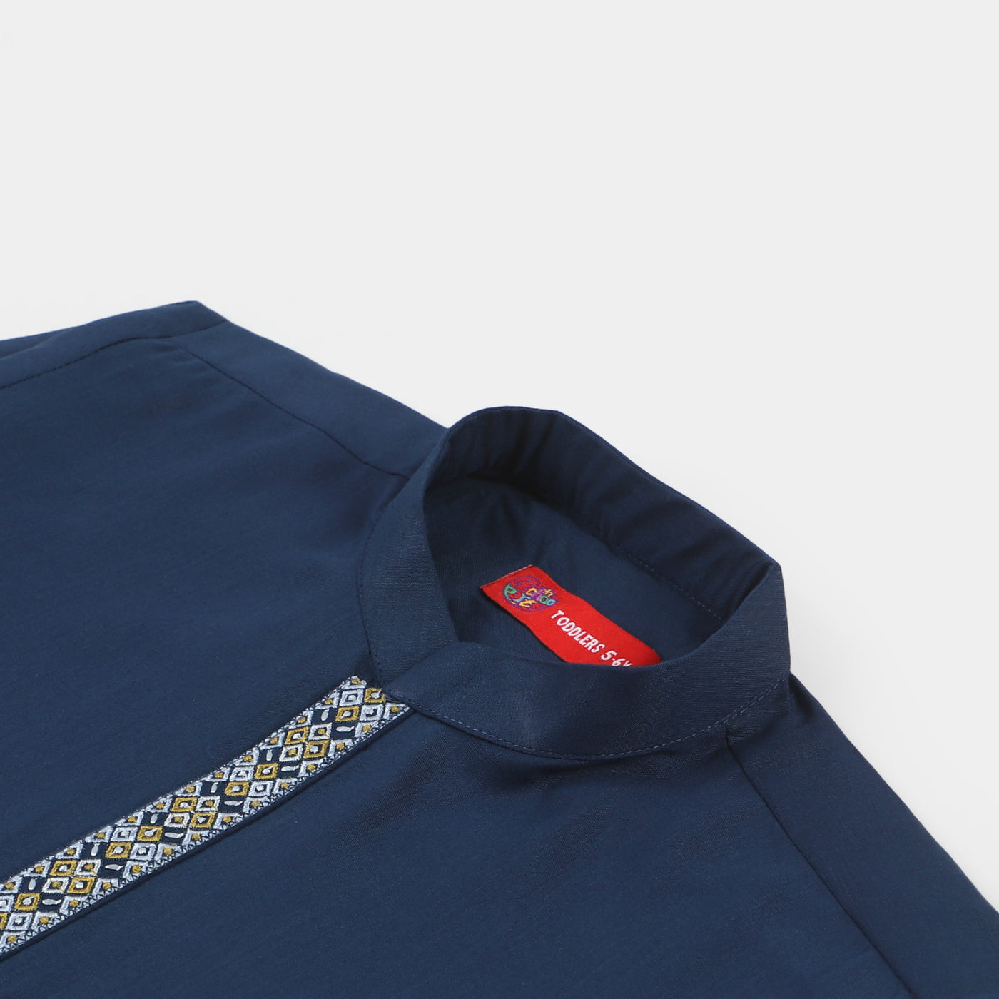 Boys Viscose Embroidered Kurta Pajama - Blue