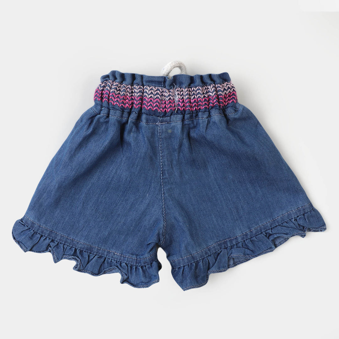 Infant Girls Denim Short - Mid Blue