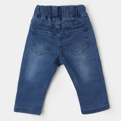 Infant Boys Denim Pant Monster - Mid Blue