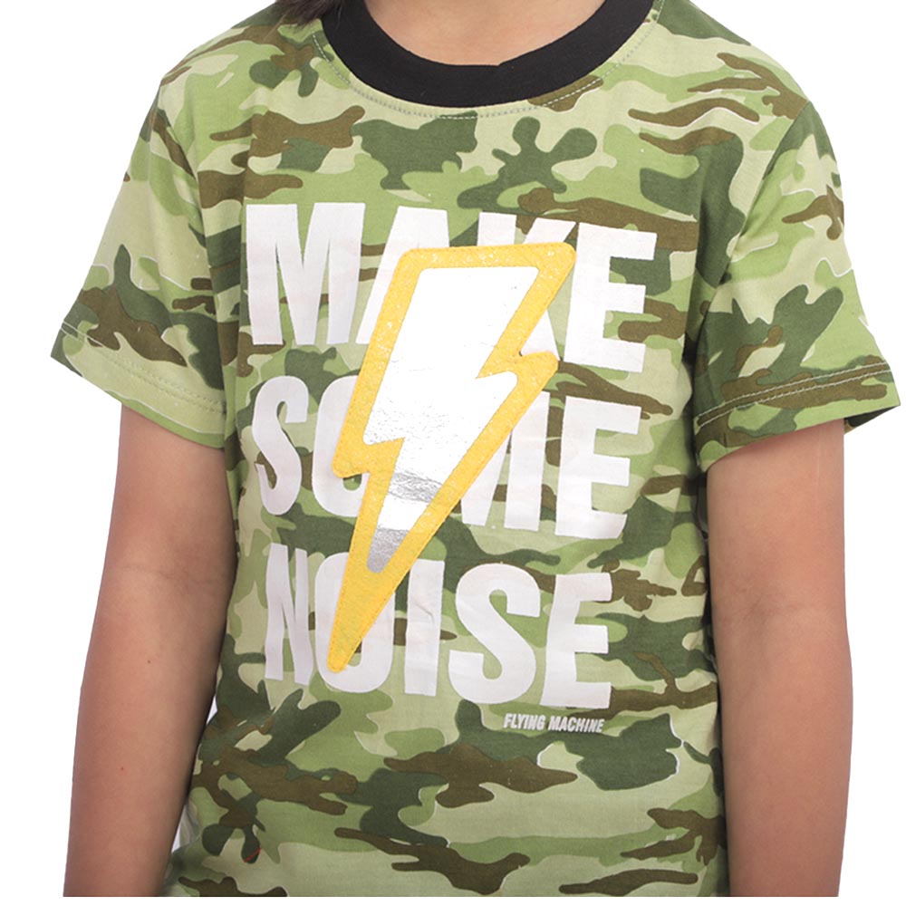 Boys T-Shirt H/S Make Some Noise - Olive