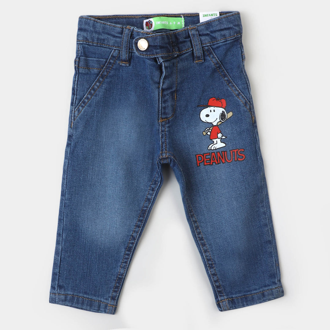 Infant Boys Denim Pant Peanuts - Mid Blue