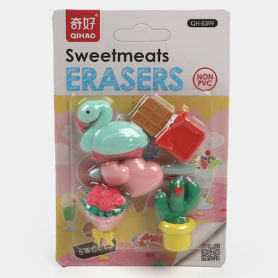 Stationery Rubber Eraser Set of 5 PCs for Kids