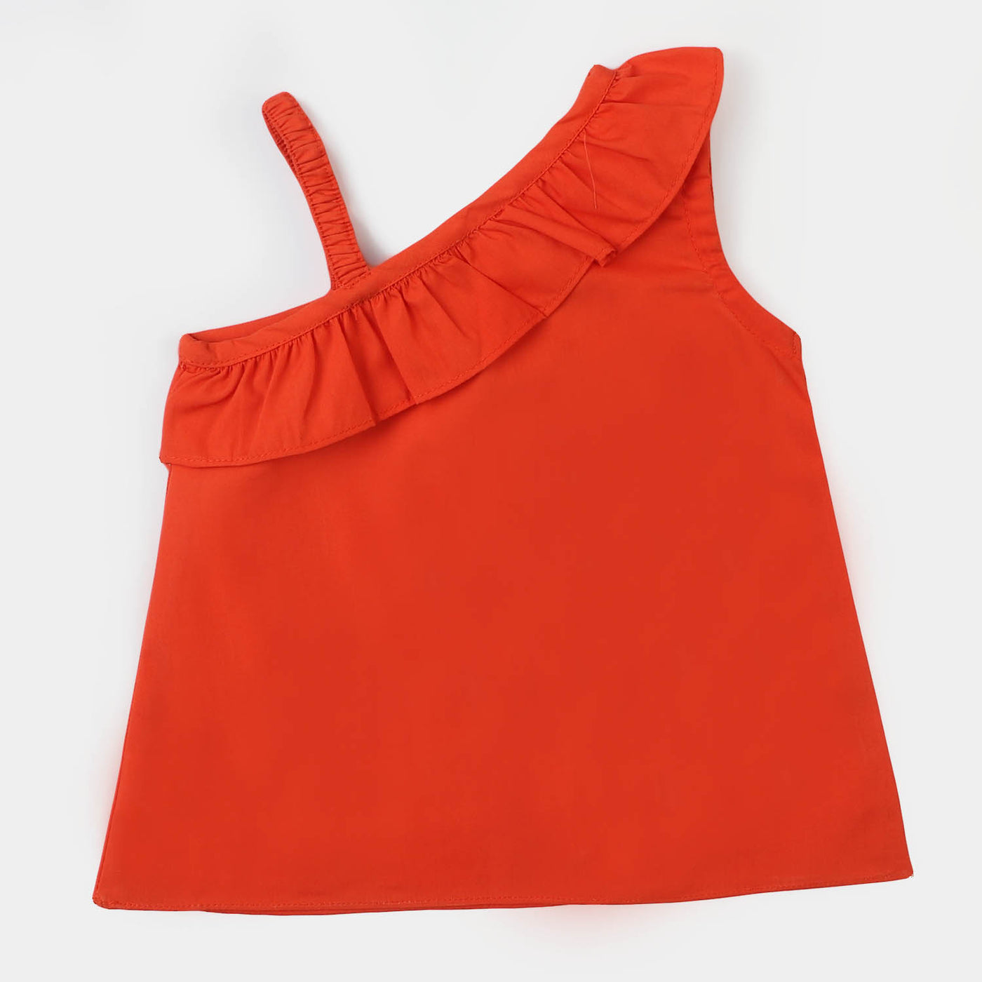 Infant Girls Cotton Embroidered Top Hello Summer - Orange