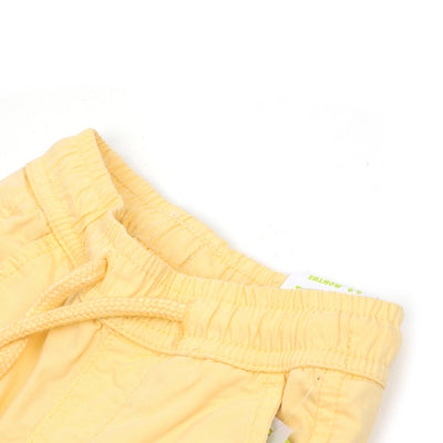 Infant Boys Pant Cotton 2in1 - Yellow