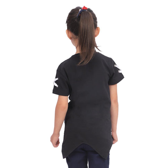 Girls T-Shirt Hey - BLACK