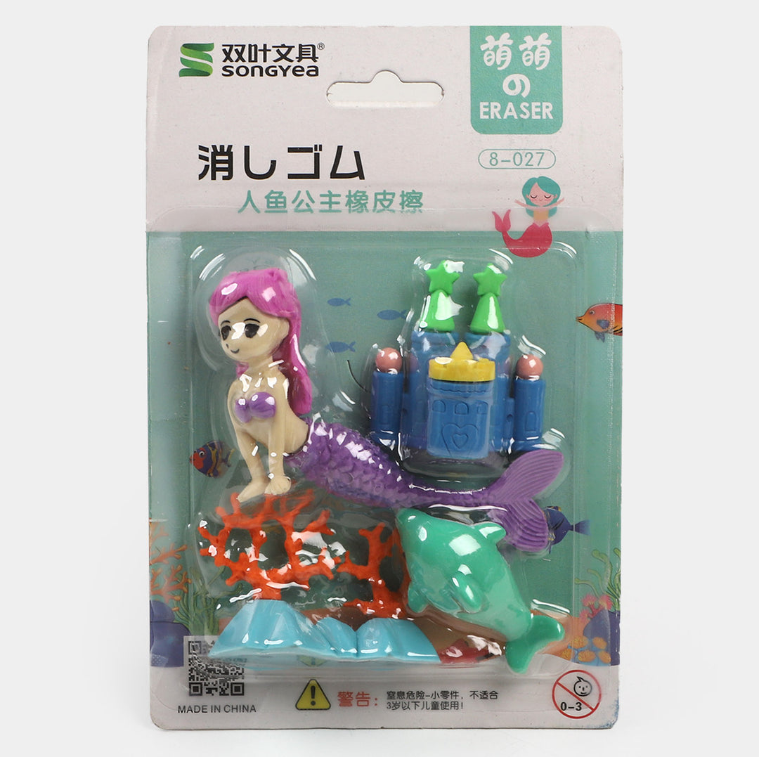 Stationery Rubber Eraser Set of 4 PCs for Kids
