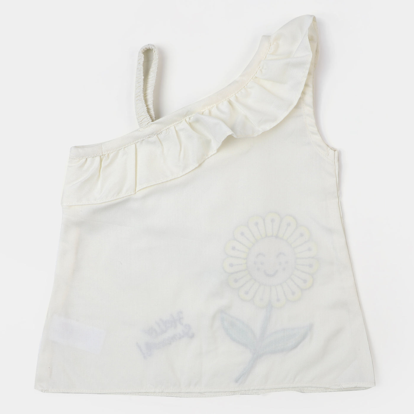 Infant Girls Cotton Embroidered Top Hello Summer - Off White