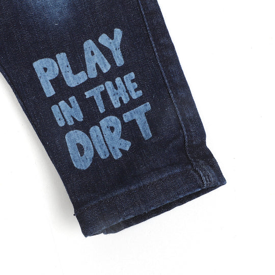 Infant Boys Pant Denim Play In The Dirt -DARK BLUE