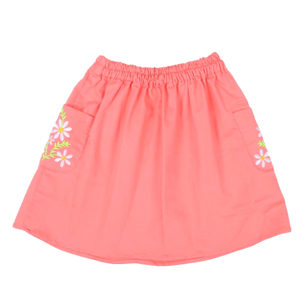 Infant Girls Skirts Pockets Emb - Peach