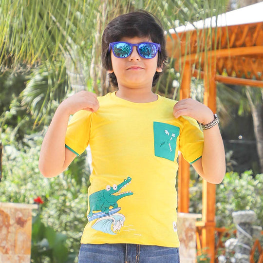 Boys T-Shirt H/S Croco - Yellow