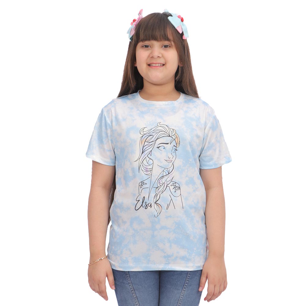 Girls T-Shirt H-S Tie Dye - Blue