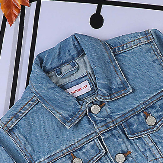 Basic Denim Jacket For Boys - Light Blue