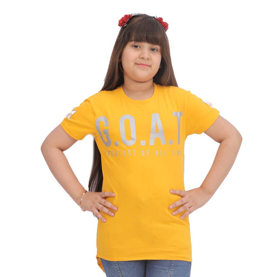 Girls T-Shirt G.O.A.T - Citrus