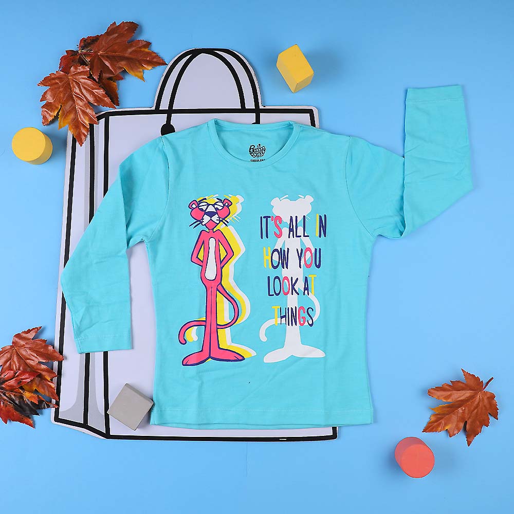 Character T-Shirt For Girls - Blue