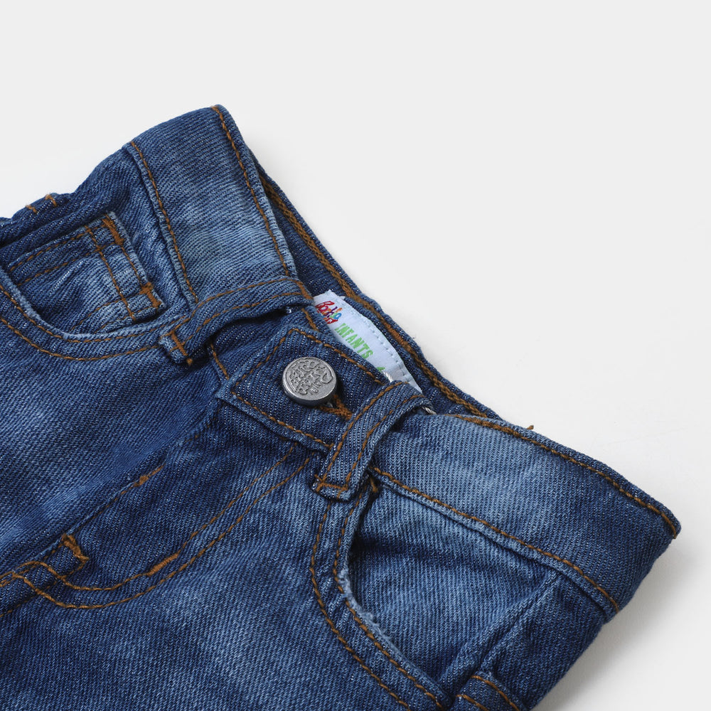 Infant Girls Denim Short I Love Mummy - Mid Blue