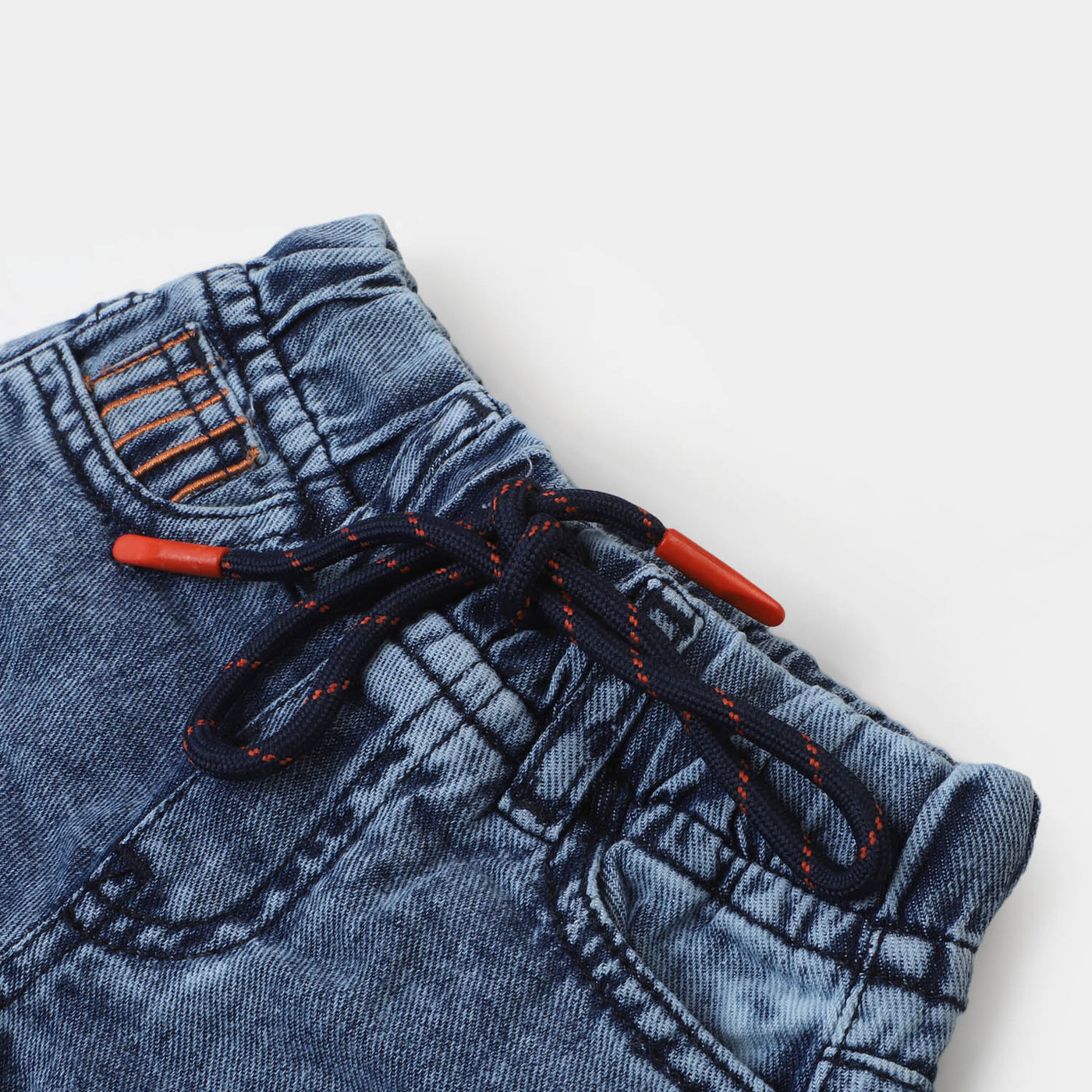 Infant Boys Denim Short Smile - Ice Blue