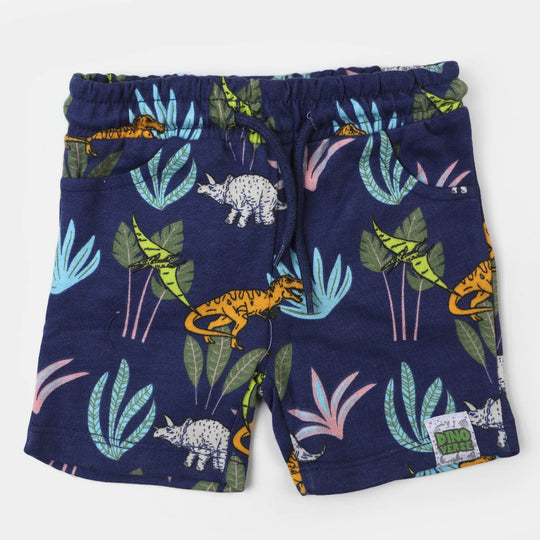 Infant Boys Knitted Short Tropical Dino - Navy Blue