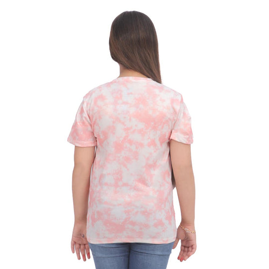 Girls T-Shirt H-S Tie Dye - Pink