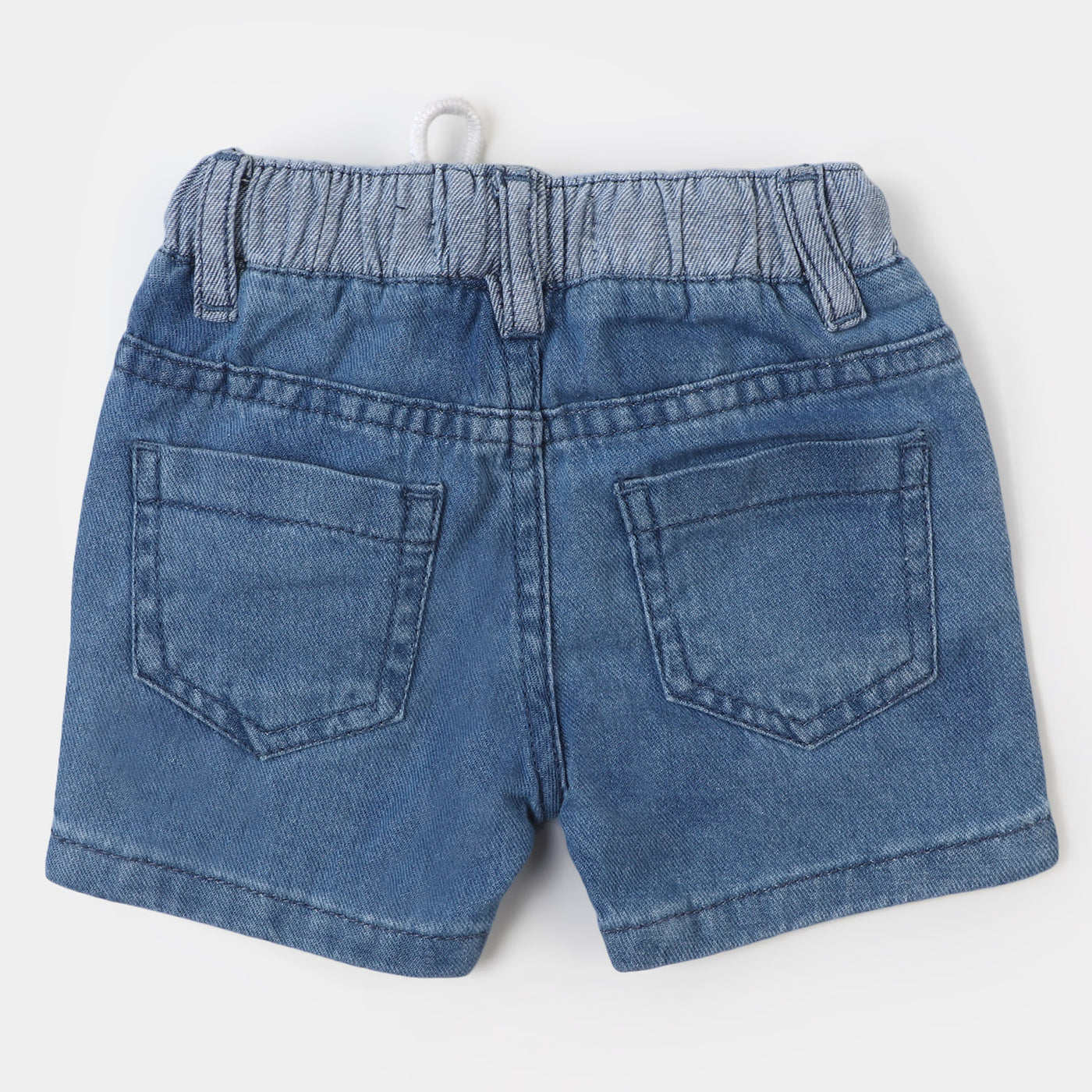 Infant Boys Denim Short Reverse Belt - LT.Blue