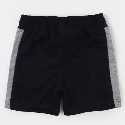 Infant Boys Knitted Short Character | Navy Blue