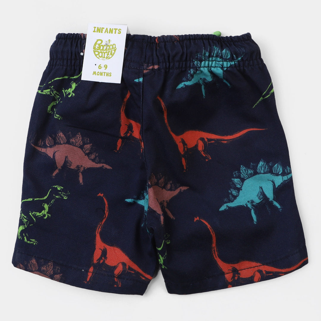 Infant Boys Cotton Short Dino Neon | Navy Blue