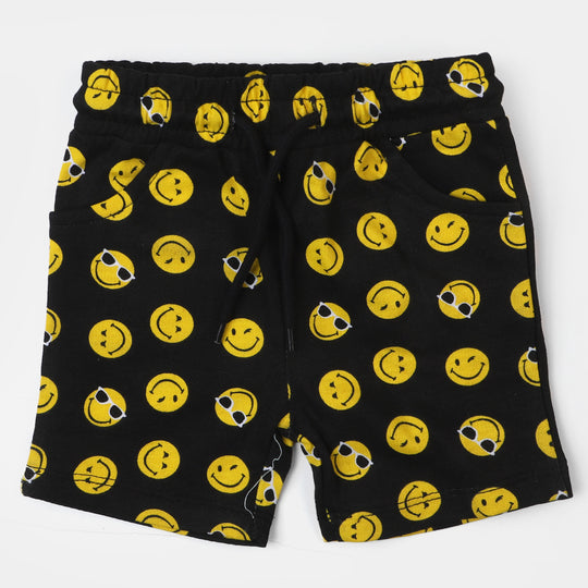 Infant Boys Knitted Short Smiley | BLACK