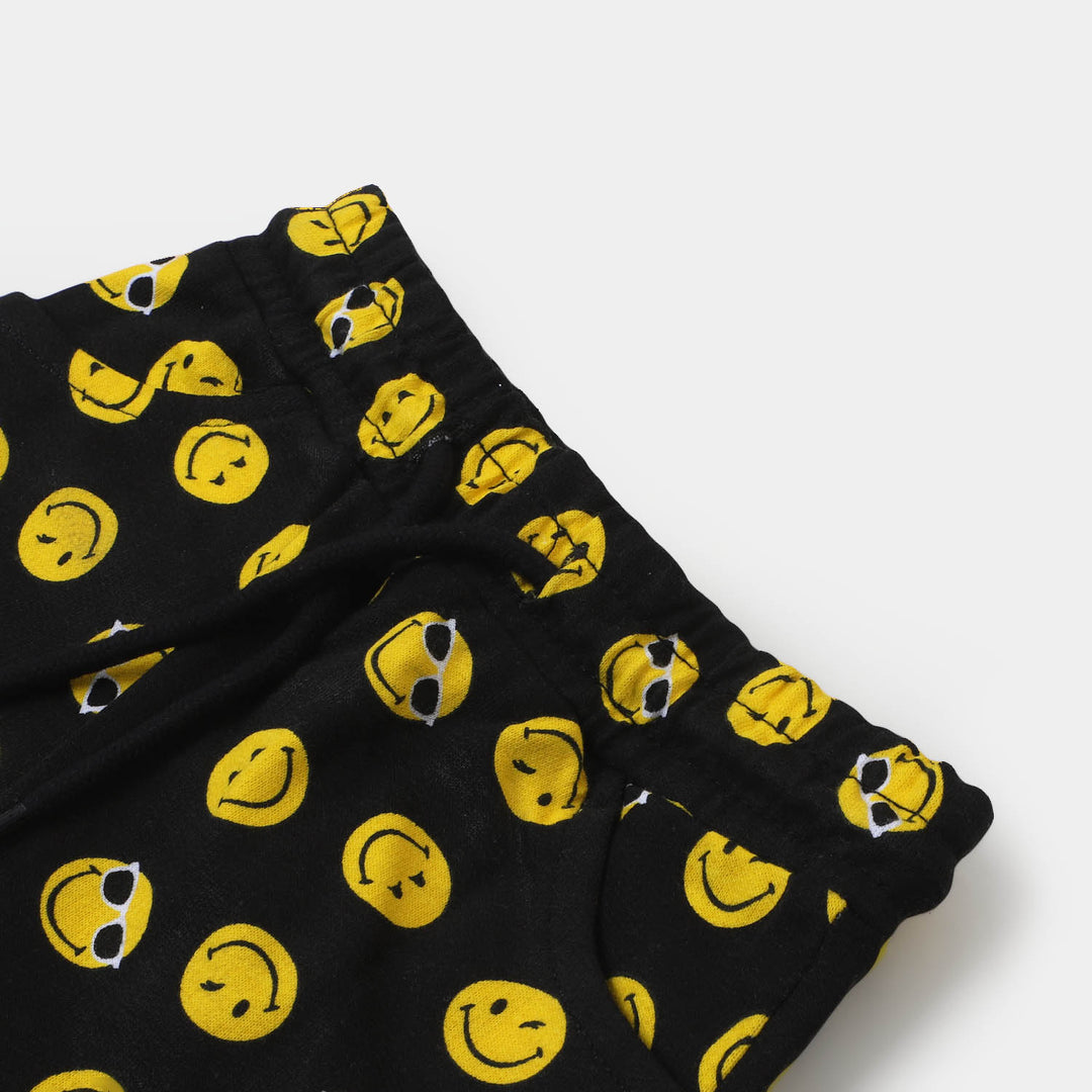 Infant Boys Knitted Short Smiley | BLACK