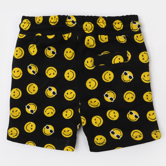 Infant Boys Knitted Short Smiley | BLACK