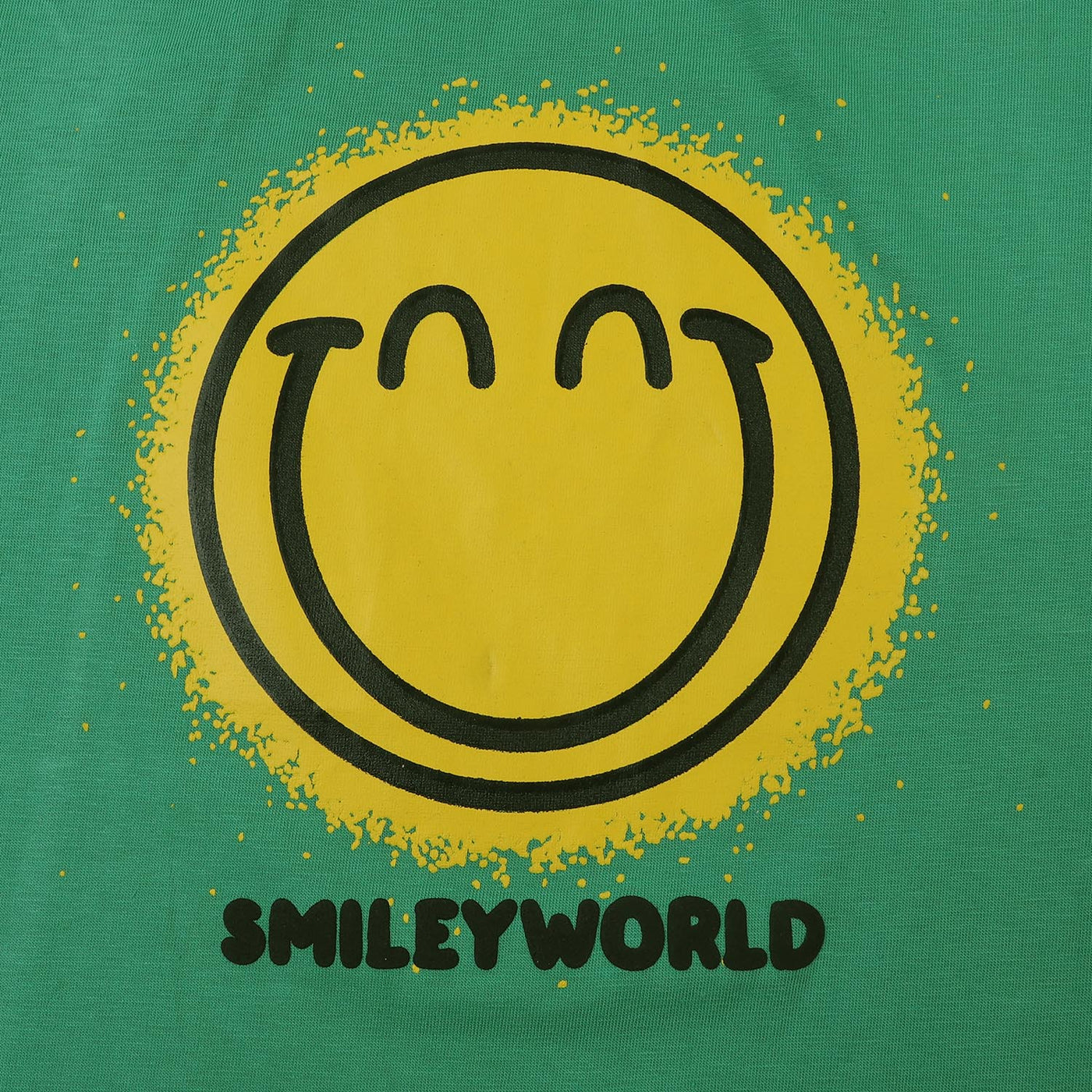 Boys Cotton Sando Smiley World | Holy Green