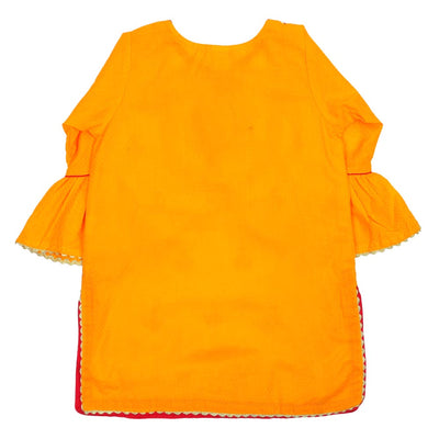 Girls Jacquard 3Pcs Fancy Flower Girl - Citrus