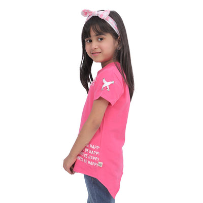 Girls T-Shirt Hey - H.Pink