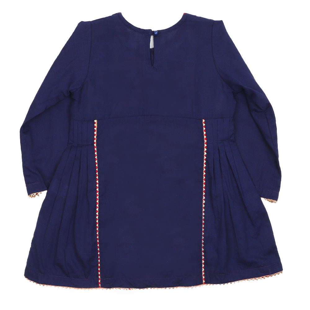 Girls Jacquard 3Pcs Fancy Royal Girl - NAVY