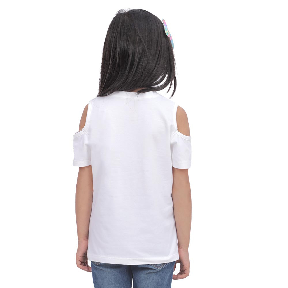 Girls T-Shirt Explore More - White