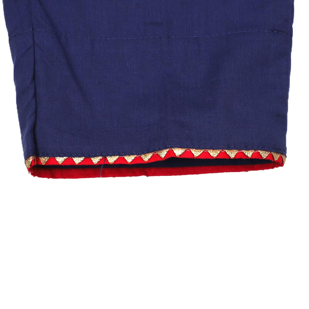 Girls Jacquard 3Pcs Fancy Royal Girl - NAVY