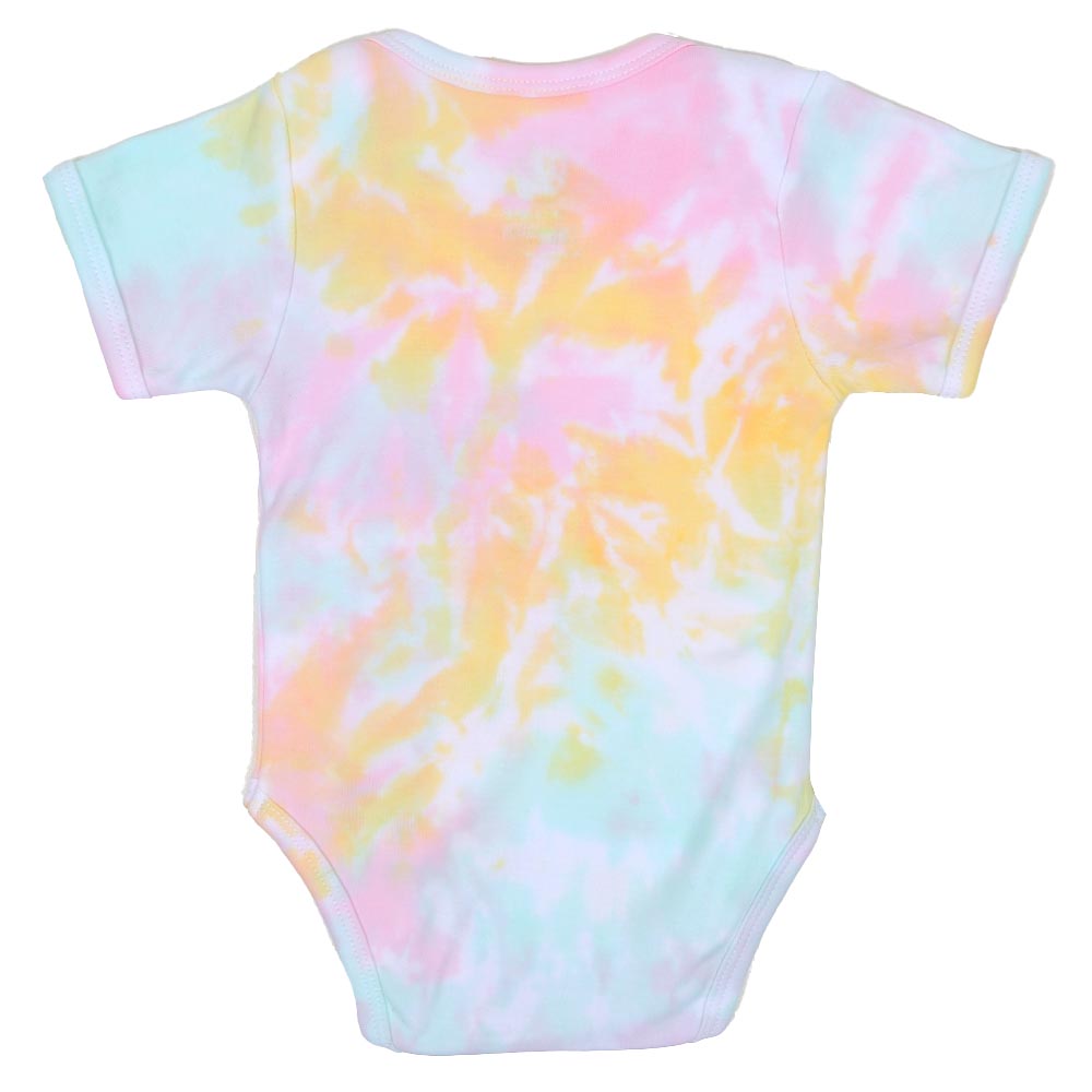 Unisex Romper Tie Dye Happy - White