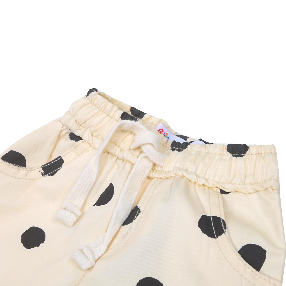 Infant Girls Cotton Pant Aop Dots - Off-White