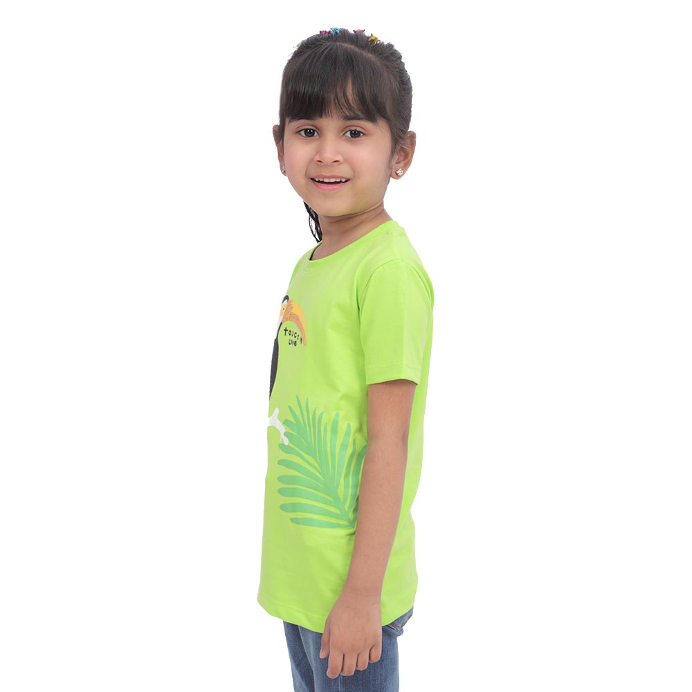 Girls T-Shirt H/S Toucan Love - Green