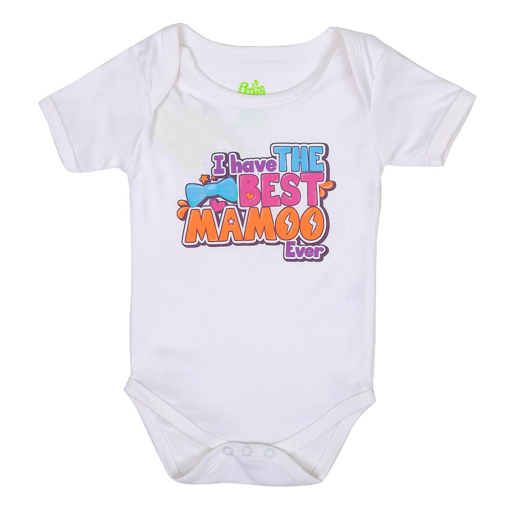 Infant Basic Romper Unisex Best Mamoo - White