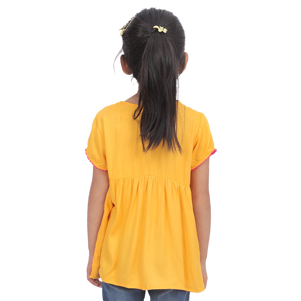 Girls Top G&D EMB - Citrus