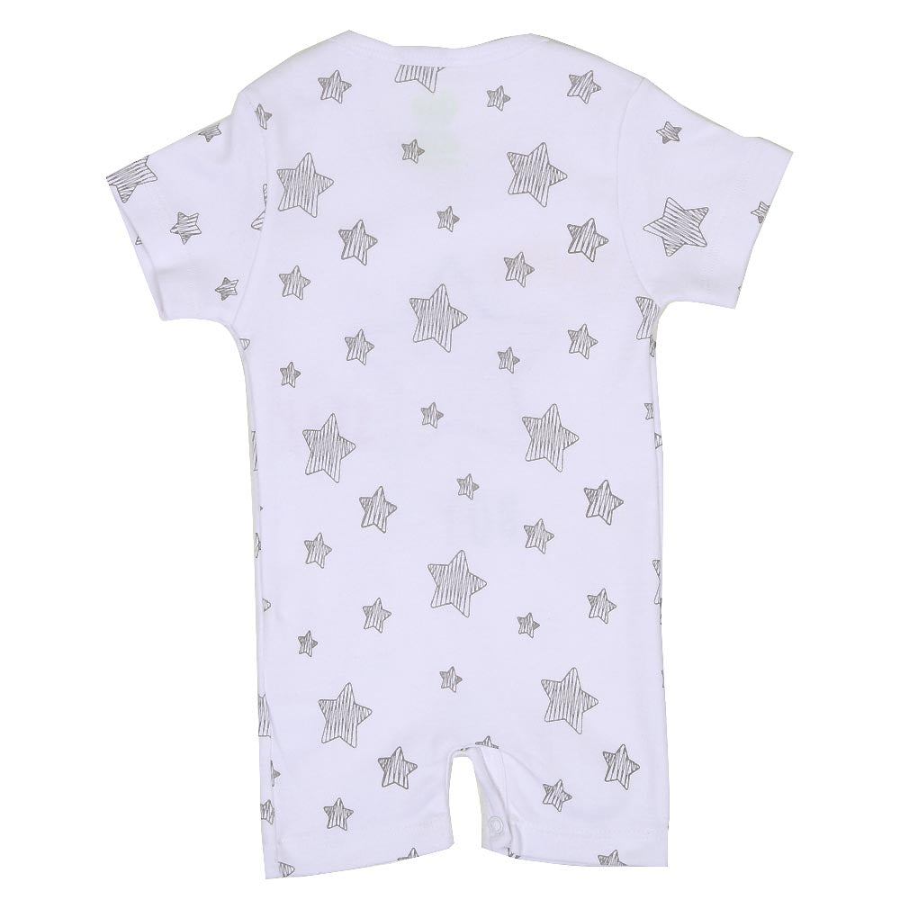 Infant Boys Knitted Romper Happy Star - White