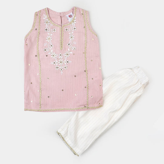Infant Girls 2 PCs Suit Pretty Girl | LT.Pink