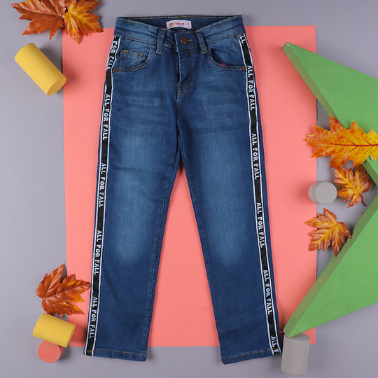 All For Fall Denim Pant For Boys - Blue