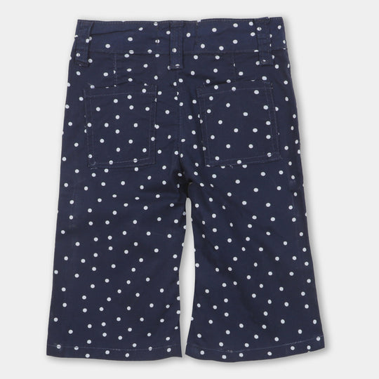 Infant Girls Pant Cotton Dot - Navy Blue