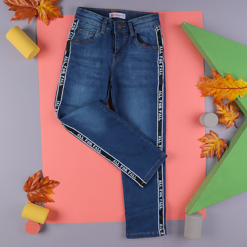 All For Fall Denim Pant For Boys - Blue